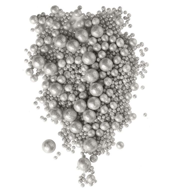 Драже зерновое в цв. кондитерской глазури Блеск (светлое серебро) 1.5кг 736  
