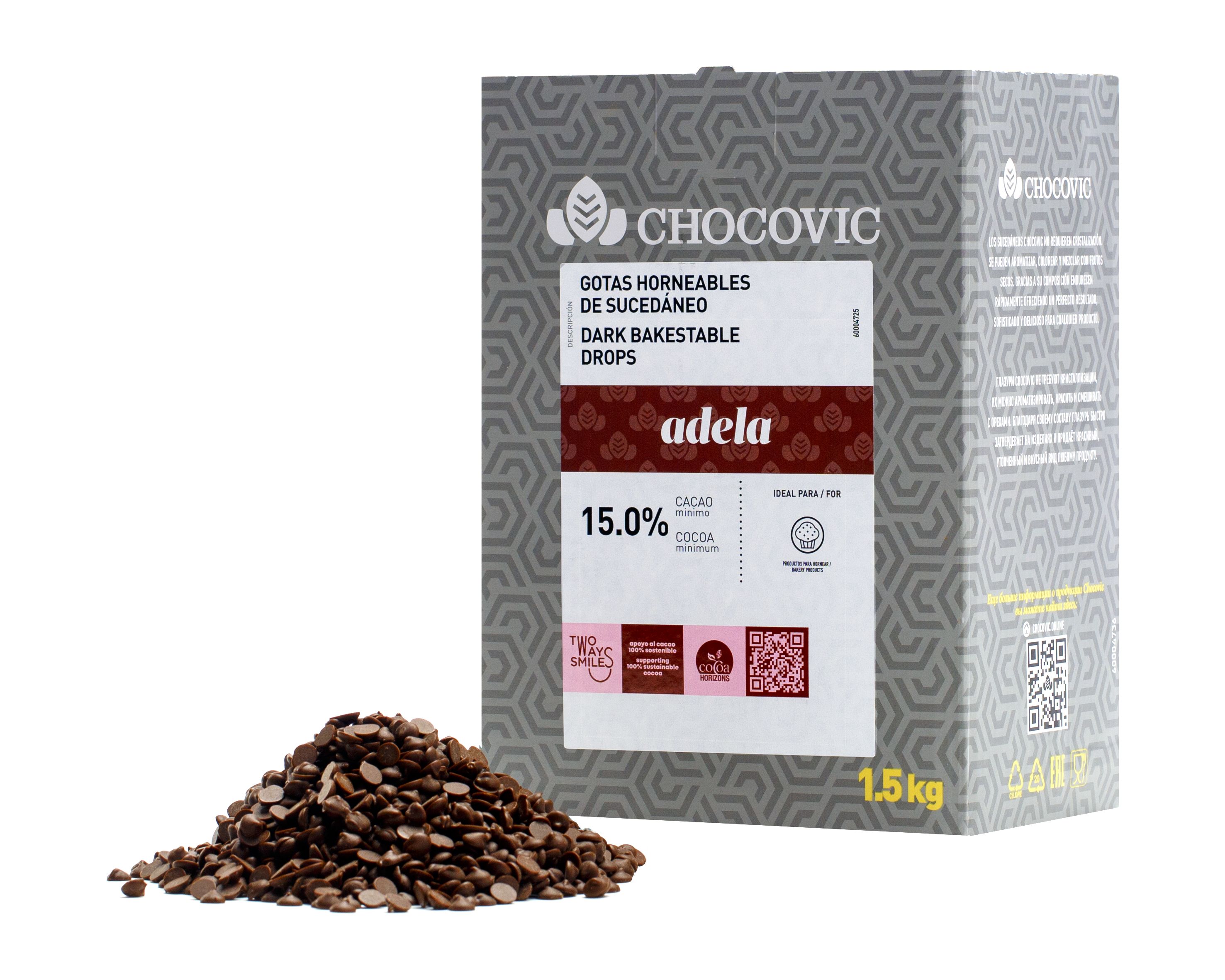  Chocovic Adela Кондитерская глазурь Дропсы 1,5КГ/ШТ.ISD-DR-105CHVC-69B