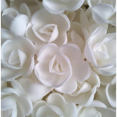 Вафельные розы большие  белые (56 шт)