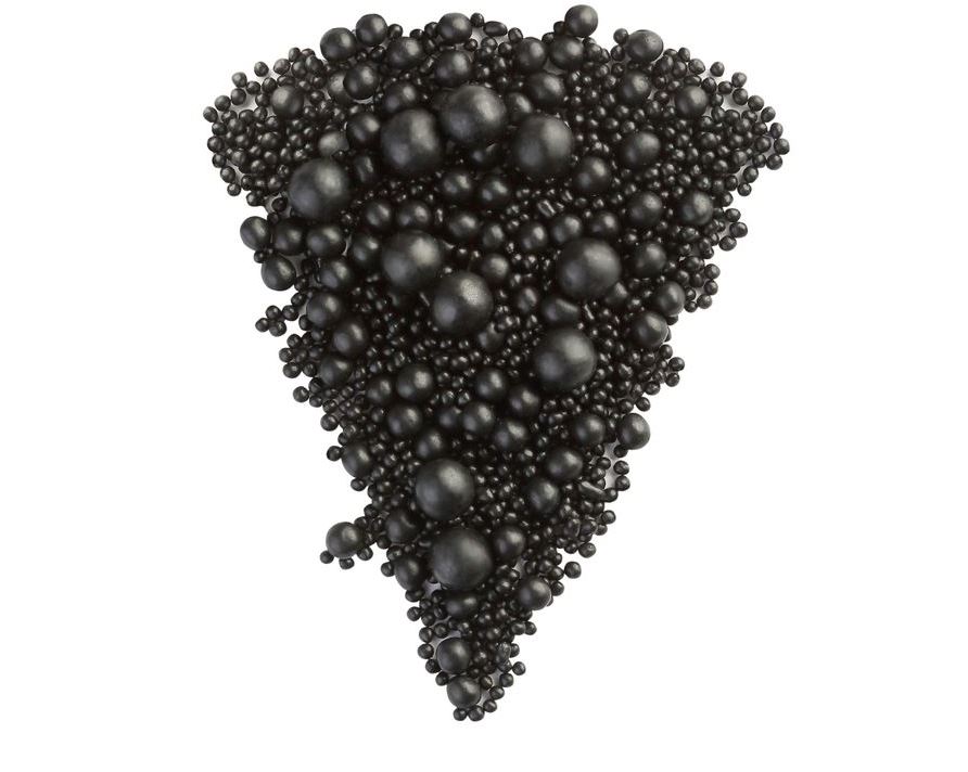 Драже зерновое взорванные зерна риса в цветной кондитерской глазури Черный уголь (микс) 1.5кг 158