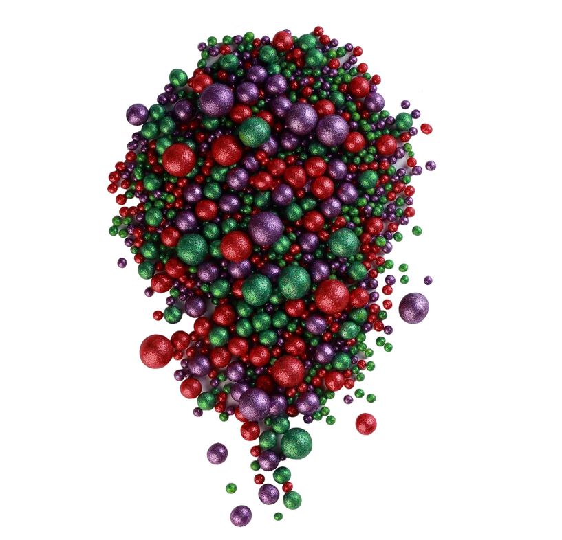 Драже зерновое в цв. кондитерской глазури Блеск (красный,зеленый,фиолетовый) 1.5кг 733  