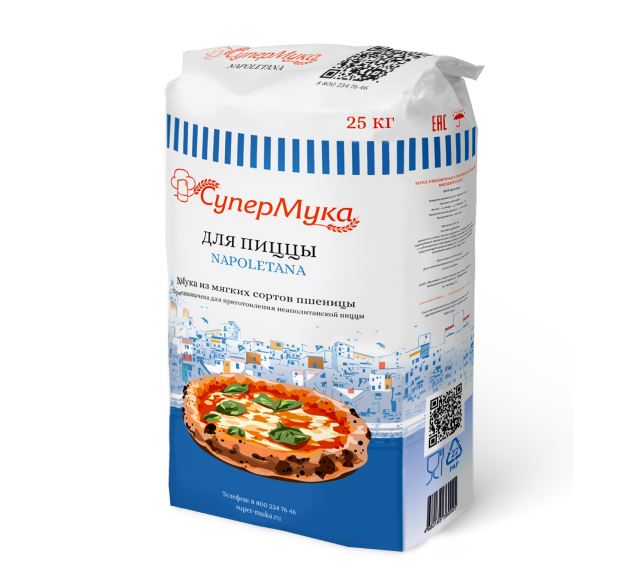 Мука СУПЕРМУКА пшеничная 1 сорт ( для пиццы NAPOLETANA) 25кг