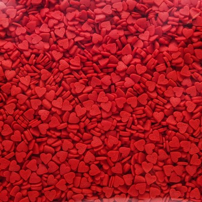 Посыпки Сердечки красные (мини) 0,75 кг