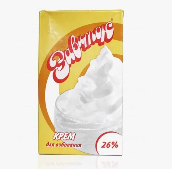 Крем на растительных маслах для взбивания 1кг (26%)Завиток