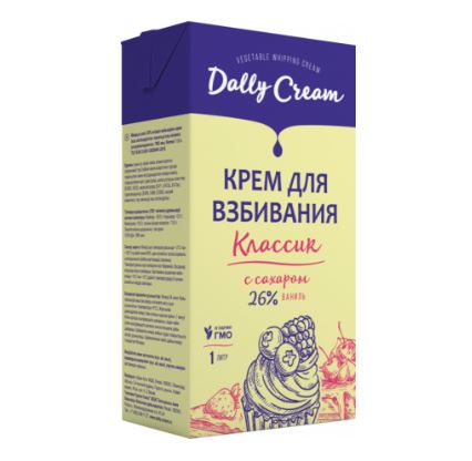 Крем на растительных маслах с ароматом ванили 26 % ТЗ DALLY 1 л