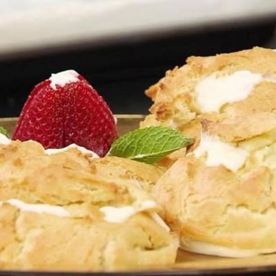 Крем ПРОМА заварной термостабильный с м.д.ж. 3%  товарного знака Астри со вкусом Клубники со сливками- полуфабрикат кондитерского производства, шт