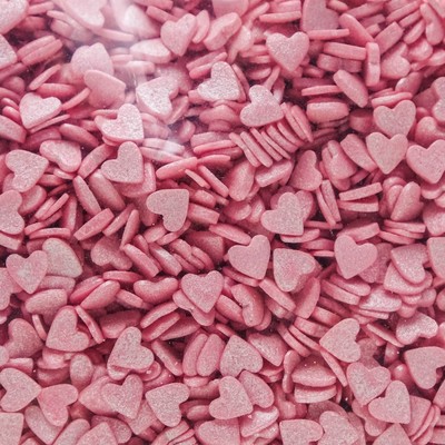 Посыпки Сердечки розовые перламутр. 0,75кг